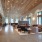 Spacious co working space with ample seating and an open kitchen 